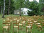 freie Trauung, Gartenhochzeit, Zelt und Klappstühle von Zelte Friedrich, Kerken